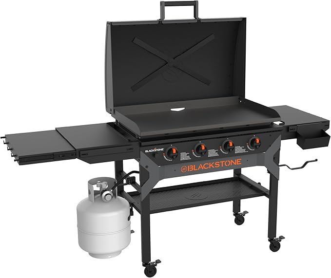 Blackstone 2310 Iron Forged 36” Omnivore Griddle with X-Braced Hood, Powder Coated Steel, Black | Amazon (US)