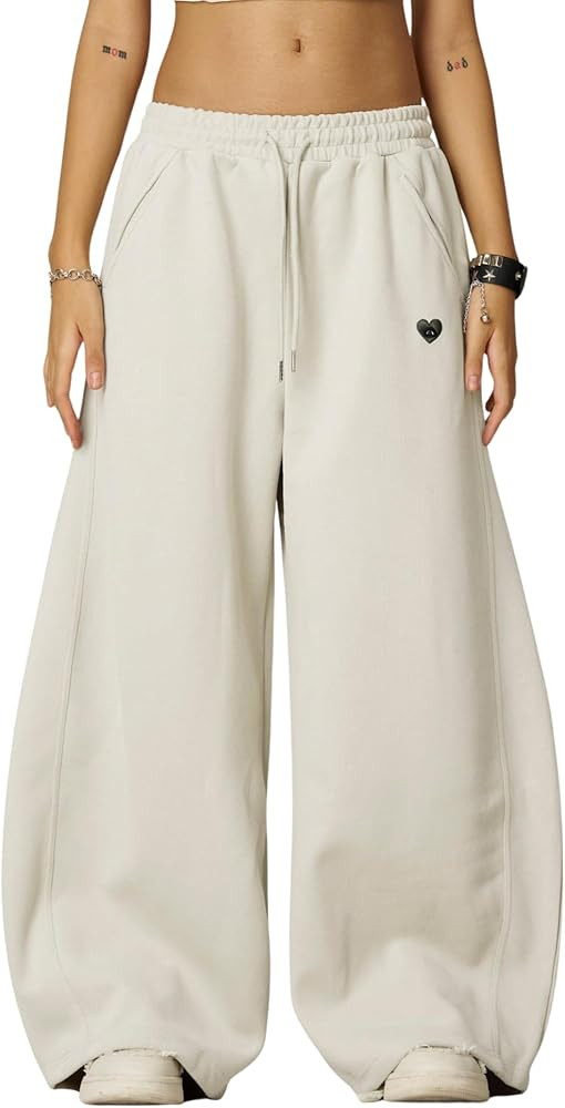 Aelfric Eden Super Baggy Barrel Sweatpants Casual Wide Leg Pants Elastic Waist Lantern Trouser Un... | Amazon (US)