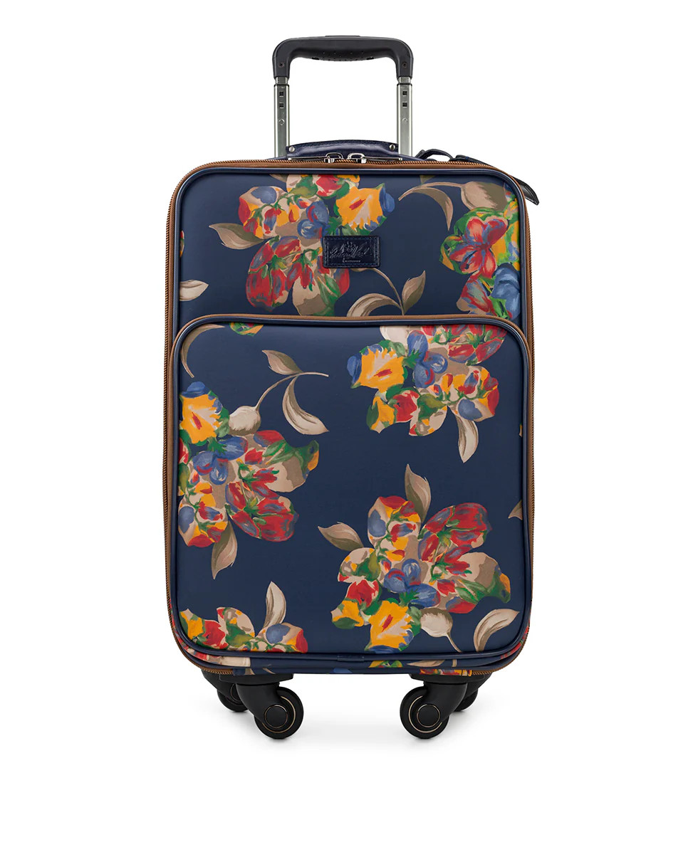 Vettore Trolley 
         Patina Coated Linen Canvas Le Fleur | Patricia Nash Designs
