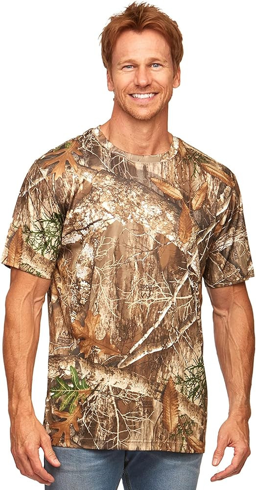 Realtree Men's Essential Camo Lightweight Performance Short Sleeve Shirt | Amazon (US)