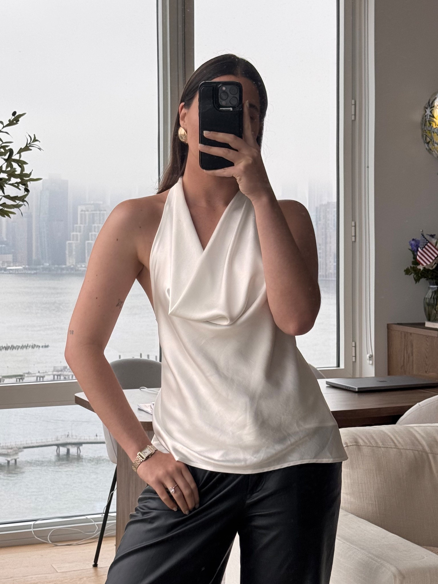 The perfect summer halter top in white silk!

#LTKFindsUnder100 #LTKSummerEdit #LTKSeasonal