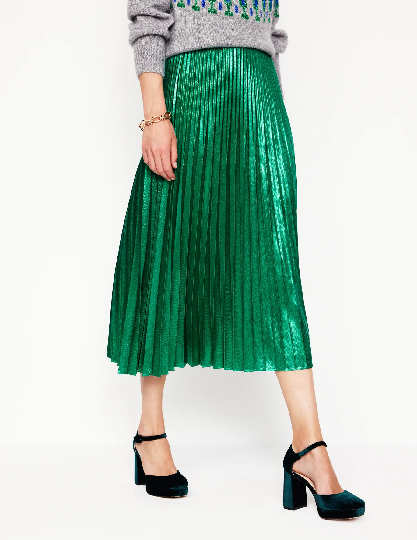 Camilla Metallic Midi Skirt | Boden (US)