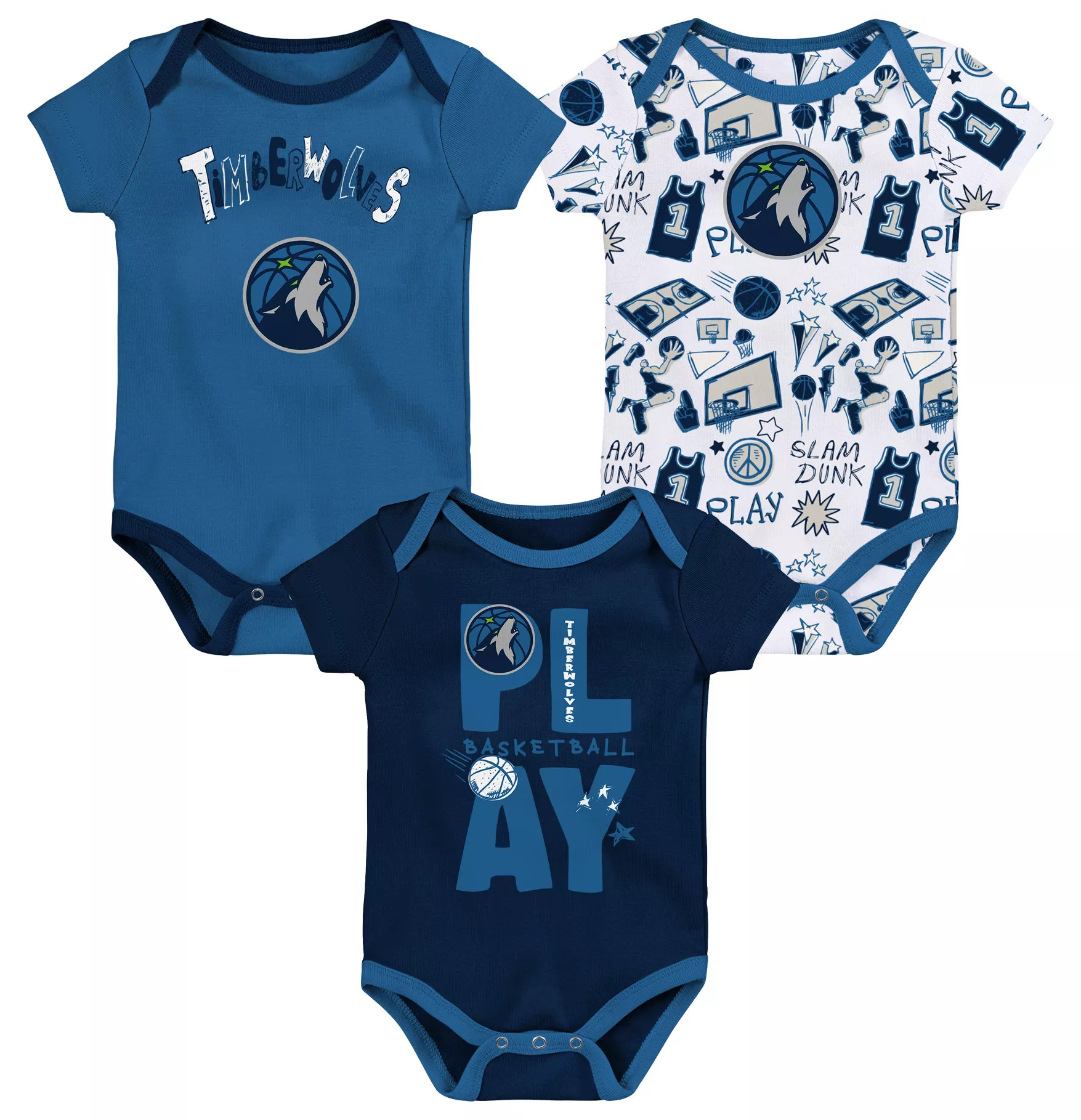 Nike Infant Minnesota Timberwolves 3 Piece Play Ball Creeper Set, Boys' | Dick's Sporting Goods