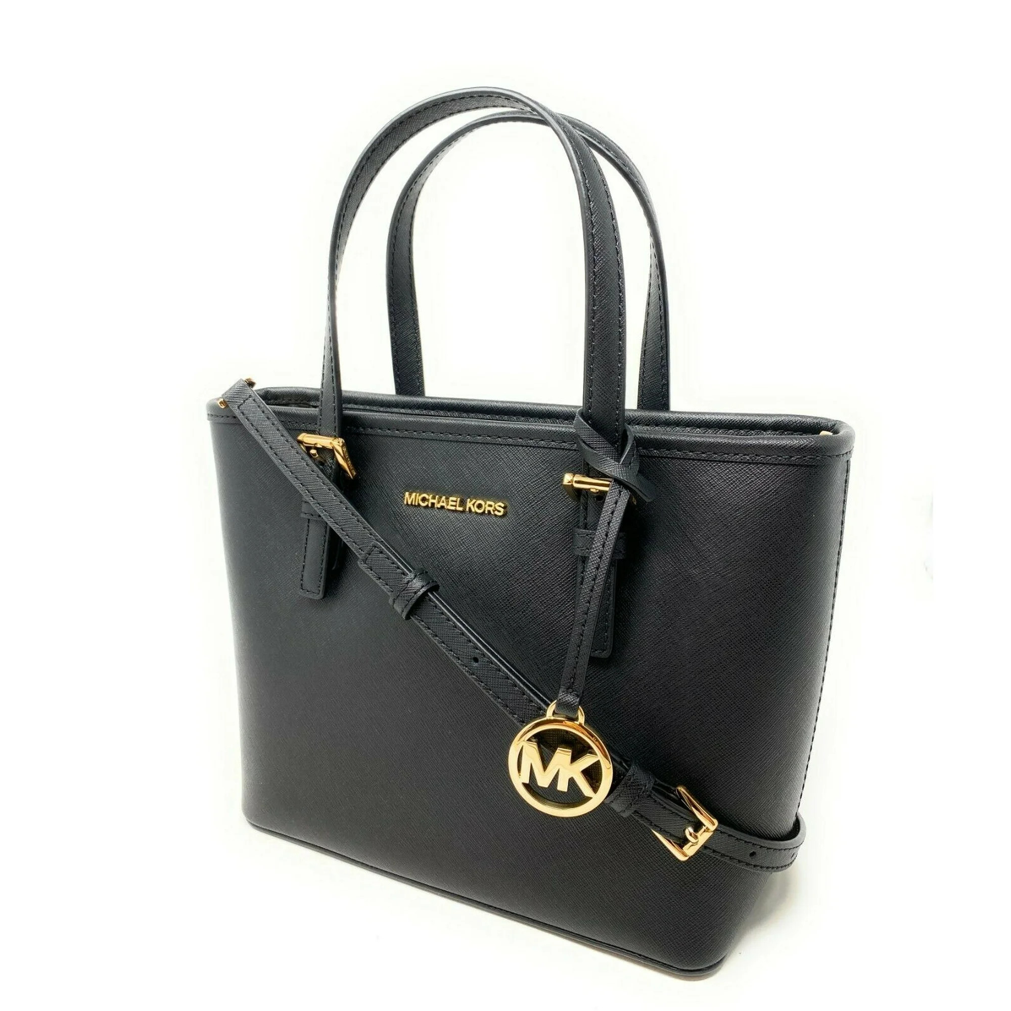 Michael Kors Extra Small Carryall Jet Set Travel in Black | Walmart (US)