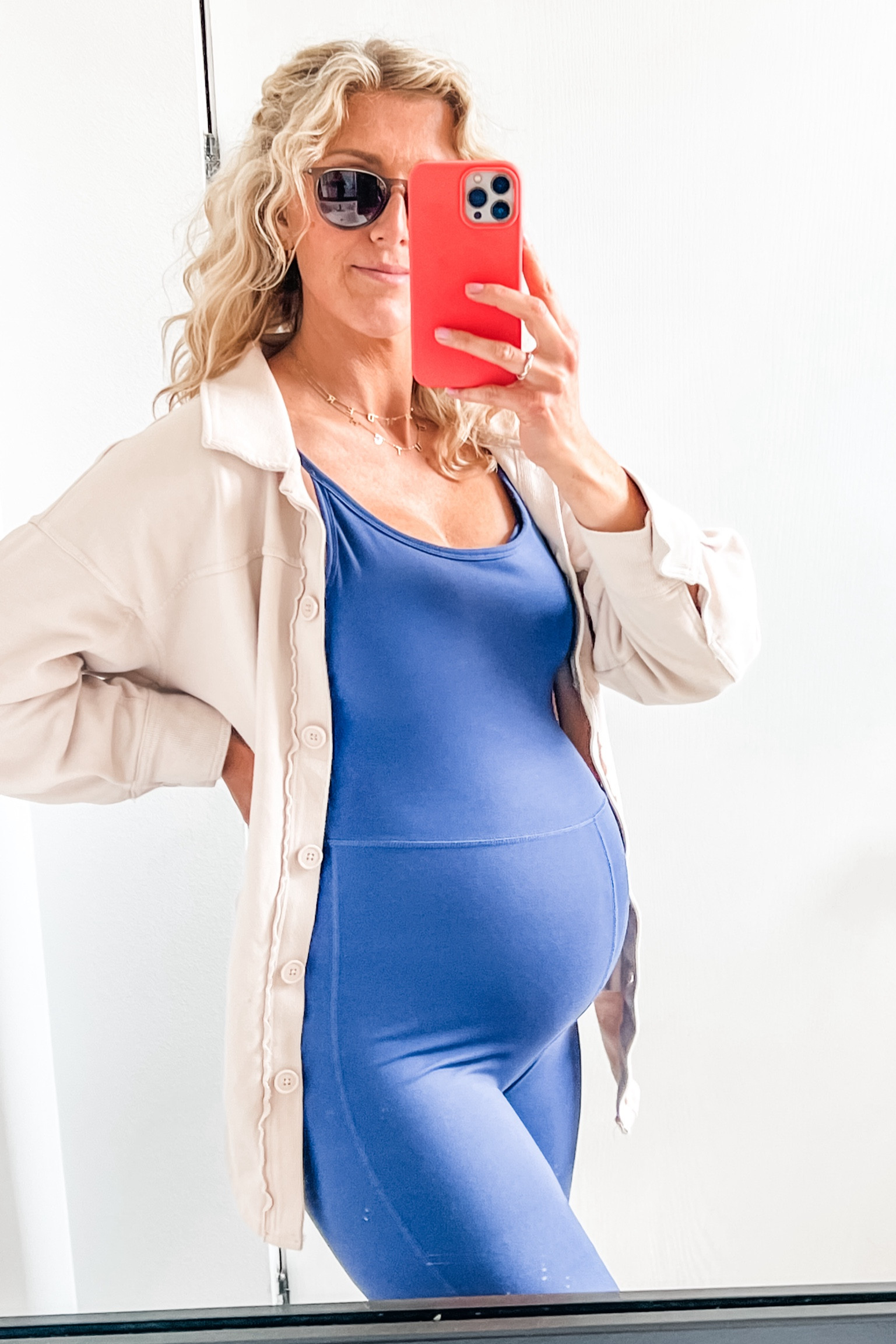 Spring baby bumps 🤍counting down the days until we meet this sweet little babe. 29 weeks and wearing a medium in this non maternity bump friendly flare jumpsuit. 

#LTKfitness #LTKbump #LTKActive