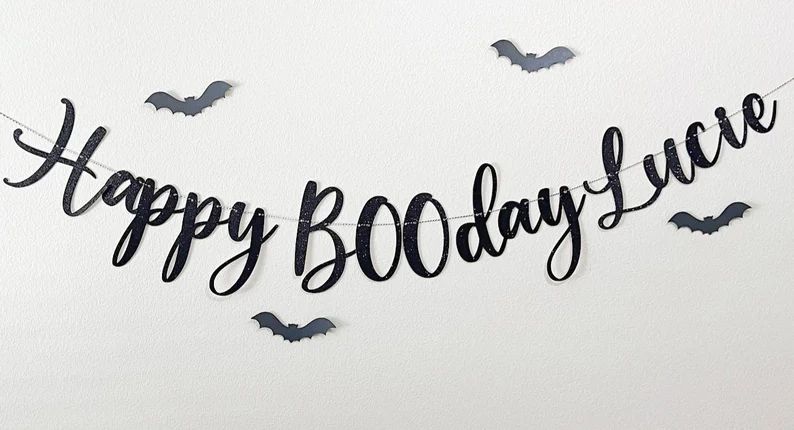 Happy BOO Day Banner Halloween Birthday Banner - Etsy | Etsy (US)