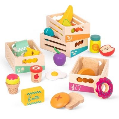 B. toys - Wooden Play Food - Little Foodie Groups | Target