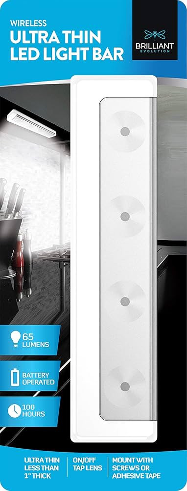 Brilliant Evolution Wireless Ultra Thin LED Light Bar 1 Pack | Battery Operated Lights | Kitchen ... | Amazon (US)