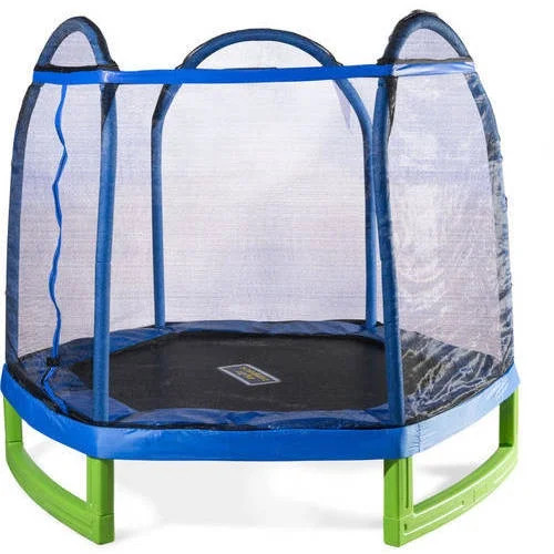 Bounce Pro 7-Foot My First Trampoline Hexagon (Ages 3-10) for Kids, Blue/Green | Walmart (US)