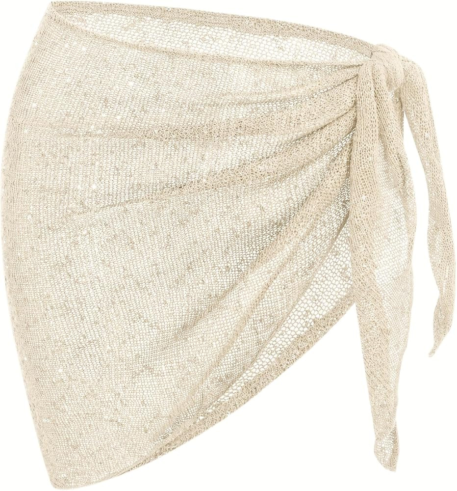 ZAFUL Crochet Sarong Coverups for Women Beach Vacation Starfish See Thru Tie Side Bathing Suit Co... | Amazon (US)