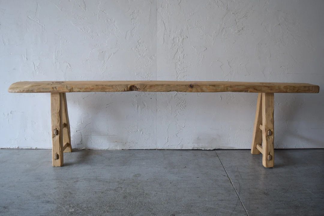 Made to Order: 77 Long Deep Slender Wood Bench - Etsy | Etsy (US)