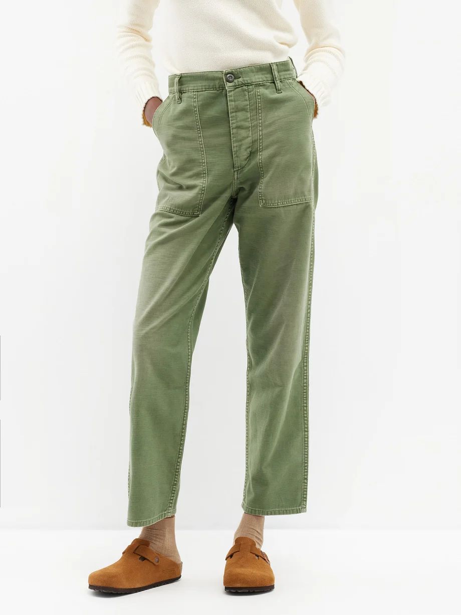 Cotton-twill straight-leg trousers | Matches (US)