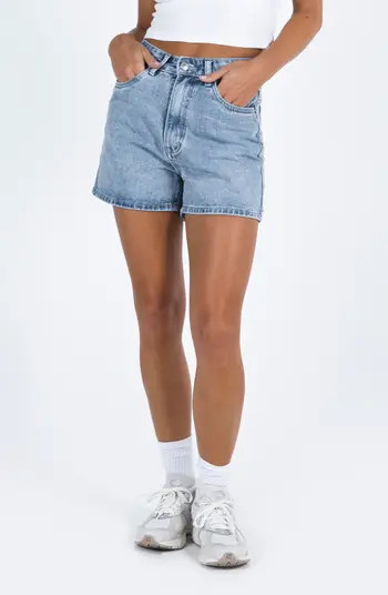 Princess Polly Tropicana High Waist Denim Shorts | Nordstrom | Nordstrom