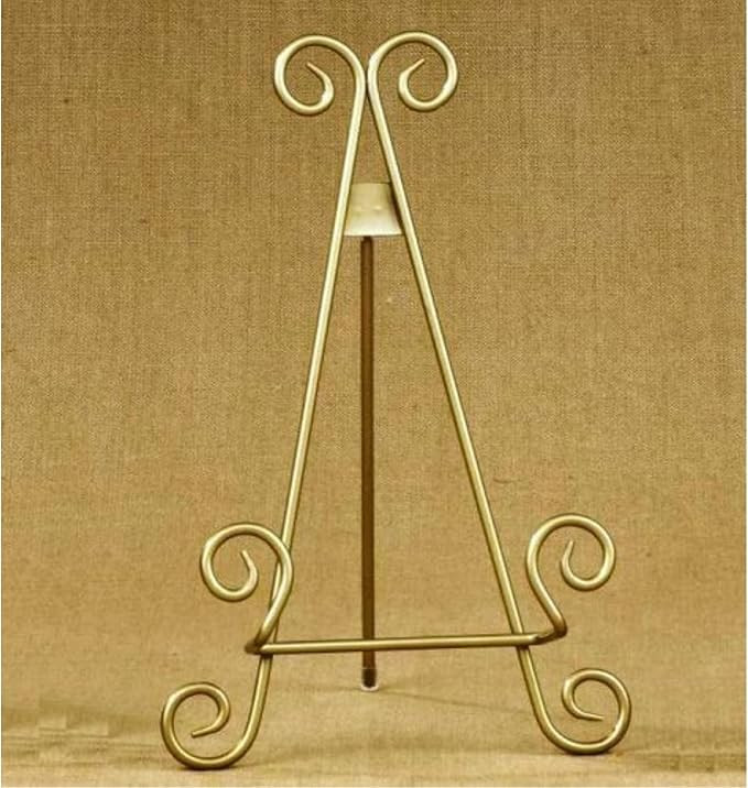 11"h Gold Finish Metal Display Easel - Platter Stand ~ Great for Display Photo Frames and Collect... | Amazon (US)