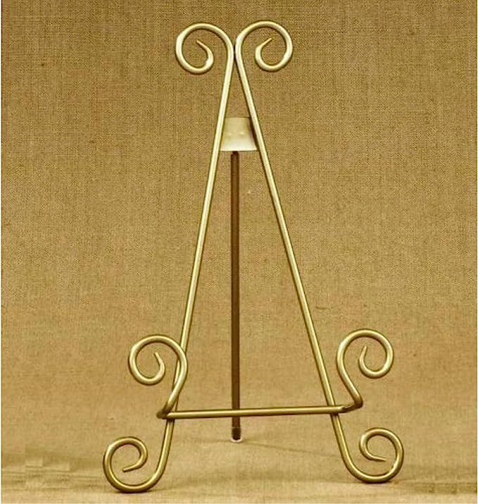 11"h Gold Finish Metal Display Easel - Platter Stand ~ Great for Display Photo Frames and Collect... | Amazon (US)