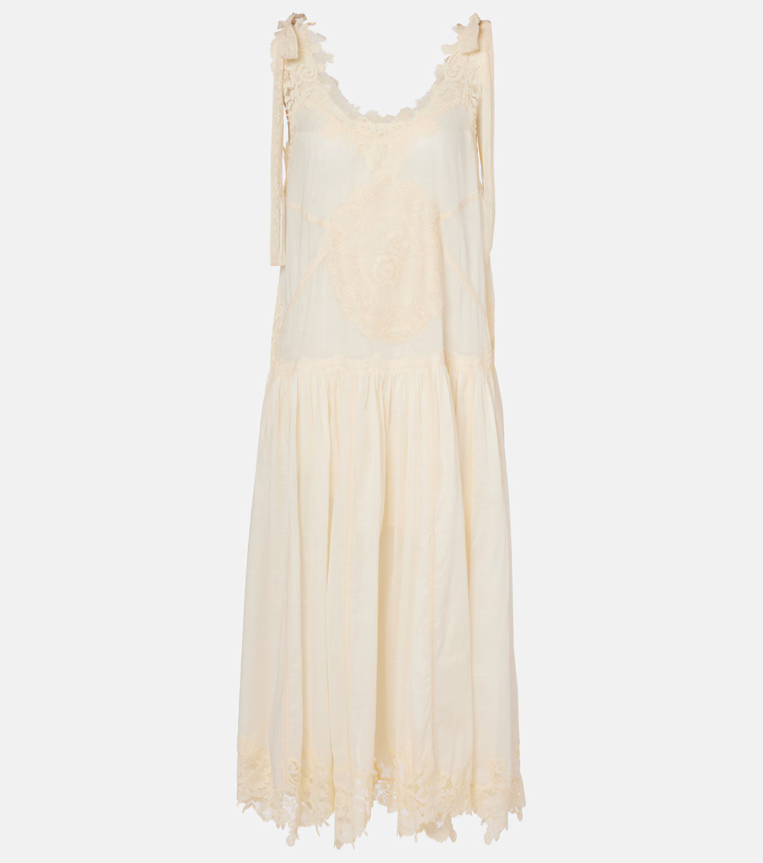 Cascadian cotton lace midi dress | Mytheresa (UK)