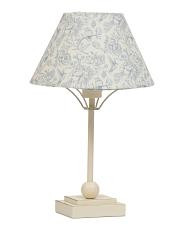 17In Metal Table Lamp With Printed Shade | TJ Maxx