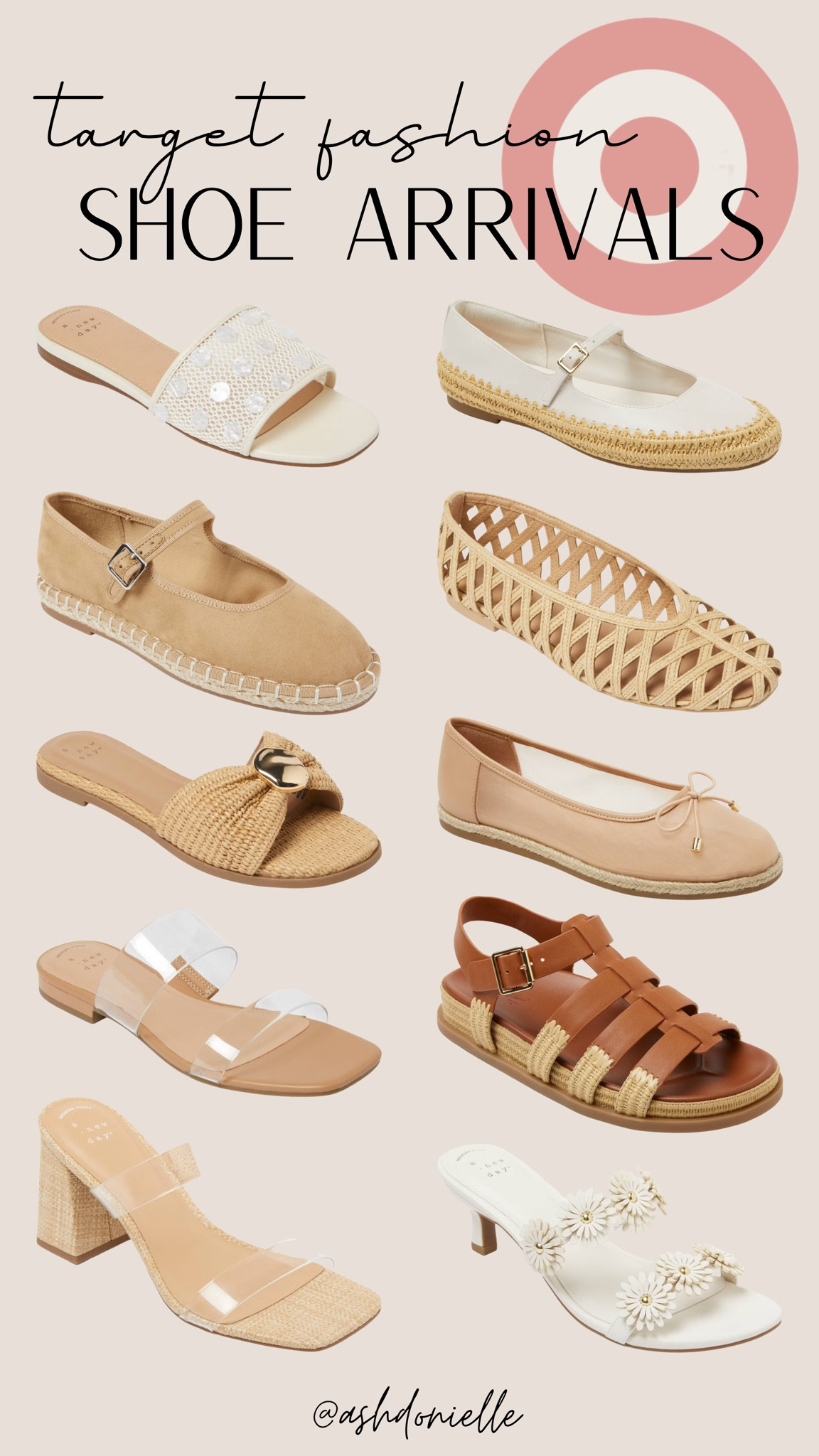 Target new shoe arrivals

woven slide sandals
white leather fashion sneakers
espadrille wedge sandals
minimalist strappy flat sandals
chunky platform flip flops
neutral block heel sandals
raffia slip on mules
lightweight running sneakers
beach ready rubber sandals
square toe kitten heels

#LTKSaleAlert #LTKSeasonal