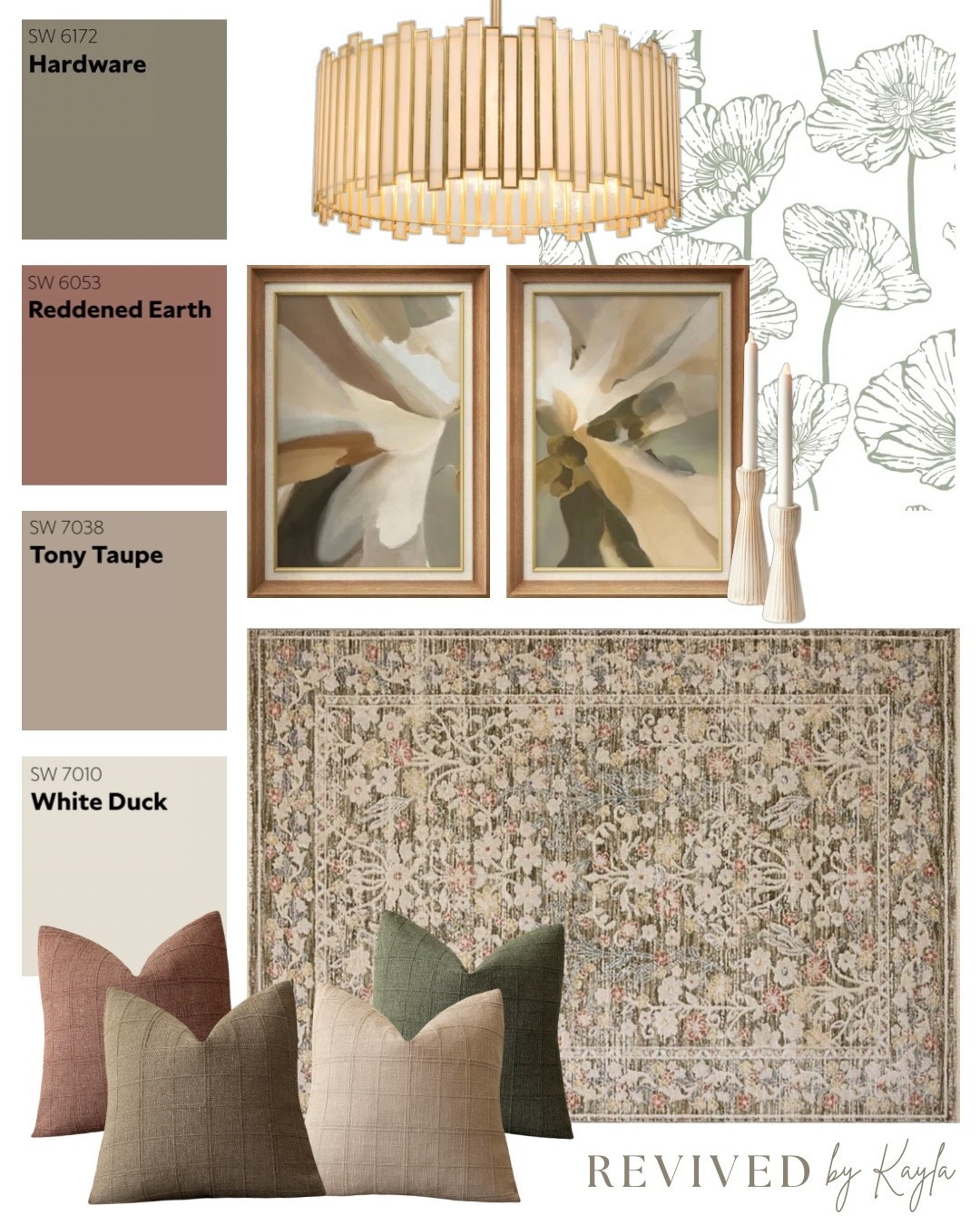 Natural green and red room design mood board ✨

#livingroom #bedroom #roomdecor #roomdesign #bedroomdecor #livingroomdecor #home #moodboard #paintcolors #interiordecor #homedecorating #sherwinwilliams #wayfair #amazon #amazonhome Neutral modern cozy traditional home decor

#LTKHome