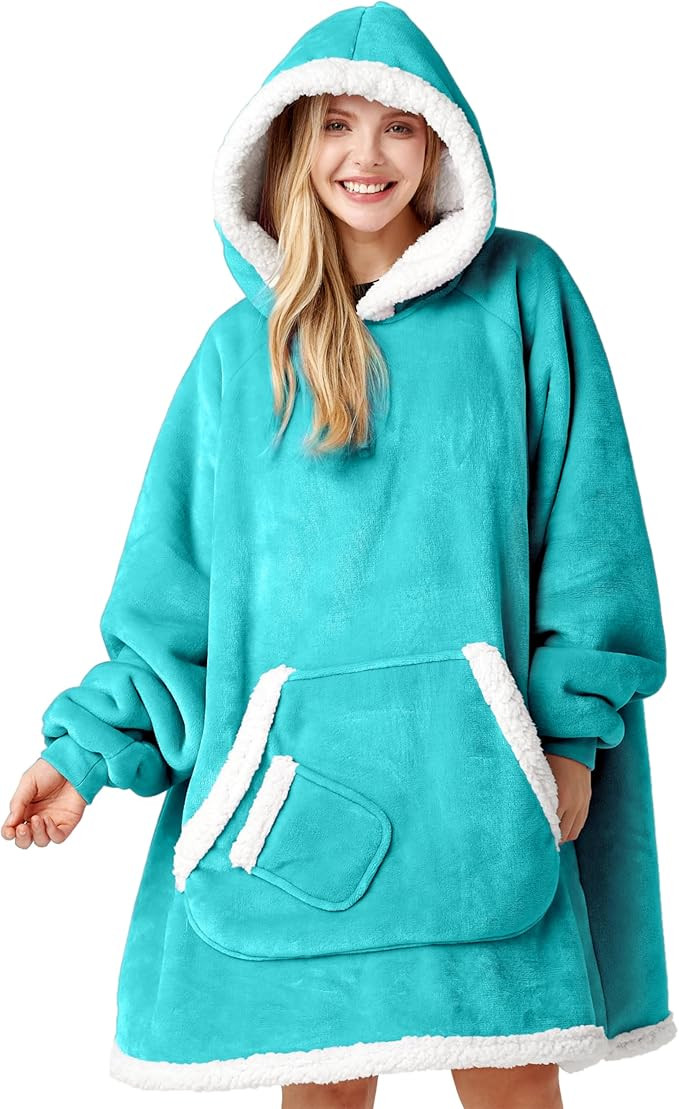 Giggling Getup Wearable Blanket Hoodie for Women Men Gifts for Women Mom Wife Sherpa Fleece Hoode... | Amazon (US)