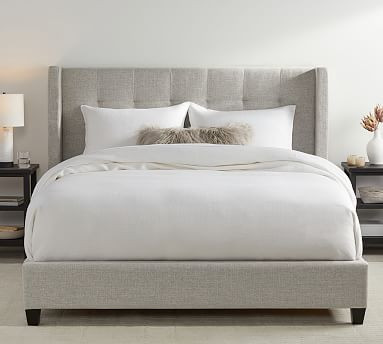 Elliot Upholstered Tufted Shelter Bed | Pottery Barn (US)