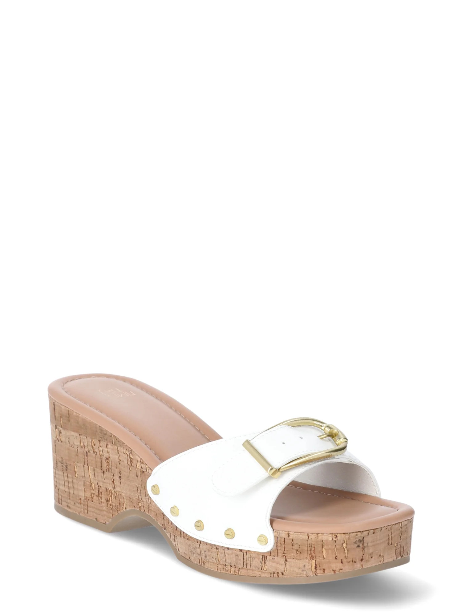 Time and Tru Women's Buckle Cork Platform Sandals | Walmart (US)