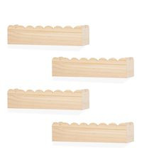 PHOENANCEE Scalloped Shelves,Nursery Bookshelf Set of 2,Kids Floating Book Shelves Wood,Baby Toys... | Amazon (CA)