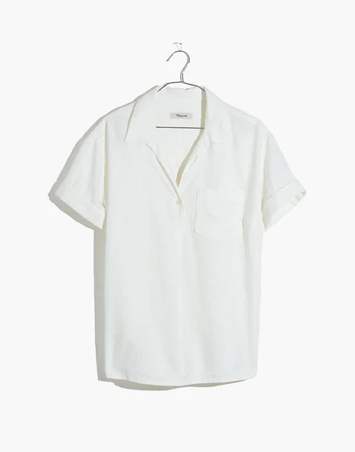 Linen-Blend Swenson Popover Shirt | Madewell