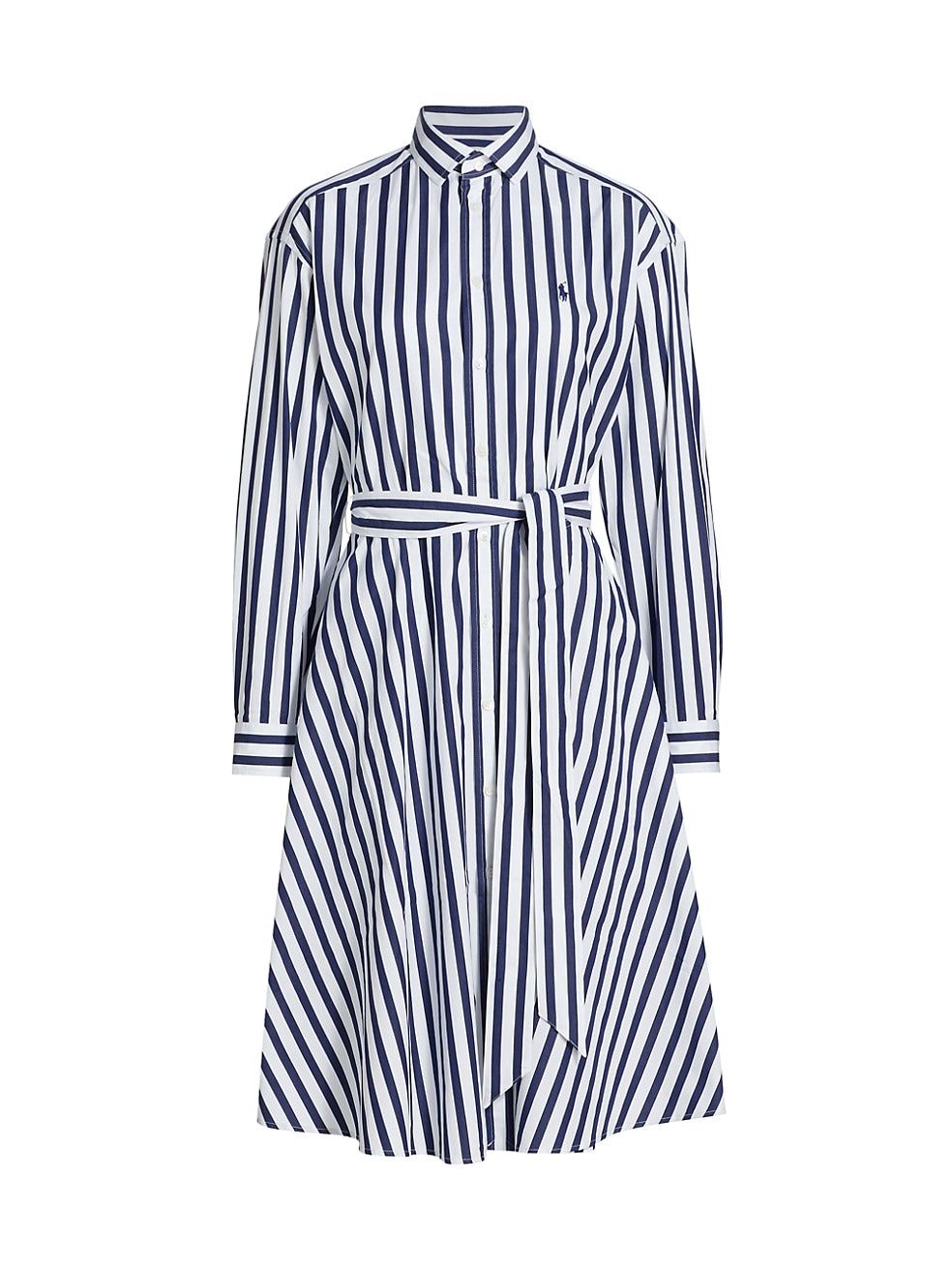 Ela Belted Stripe Cotton Shirtdress | Saks Fifth Avenue