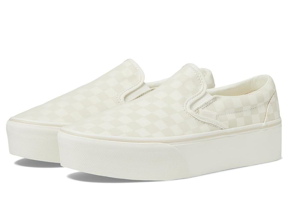 Vans Classic Slip-On Stackform Shoes Marshmallow/Turtledove 1 : Men's 9 - Women's 10.5 Medium, Textile | Zappos