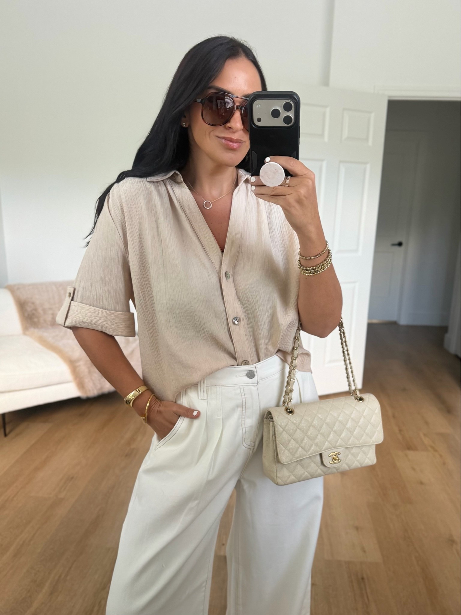 Zara Flowy short sleeve skirt wearing size small. Pistola jeans wearing 27