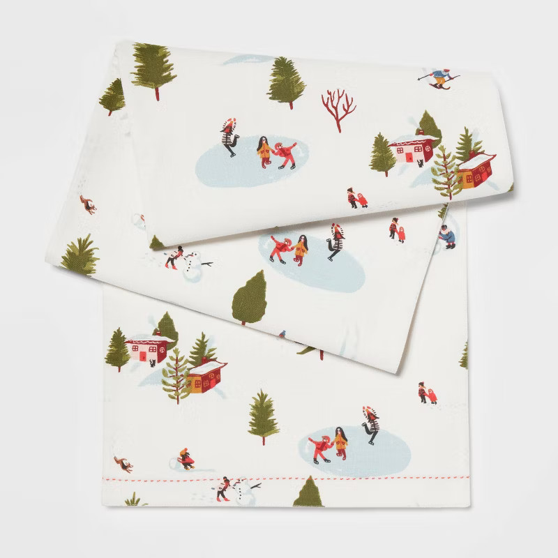 72" x 14" Cotton Winter Scene Table Runner - Threshold™ | Target