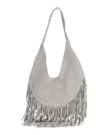 Suede Fringe Mini Hobo Bag for Women | Marshalls