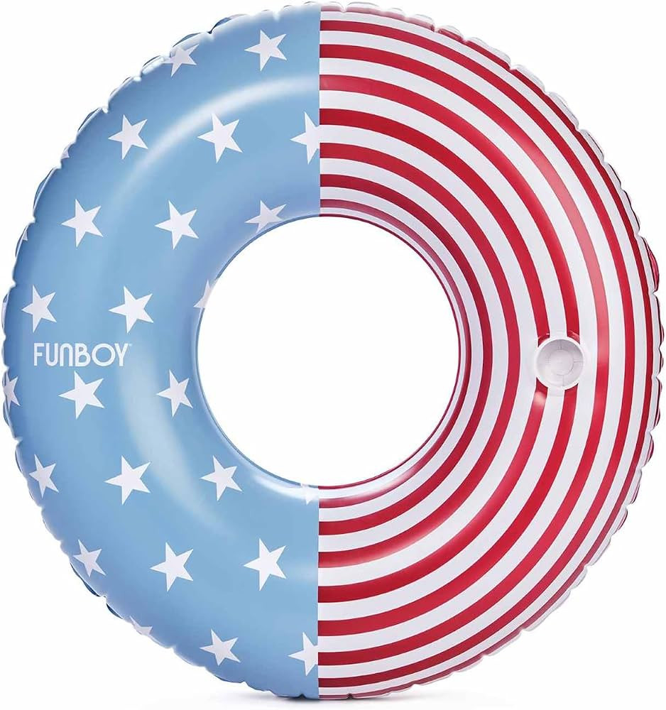 FUNBOY USA Americana 4th of July 250th Inflatable Tube Pool Float with Cup Holder, Large Adult Ov... | Amazon (US)