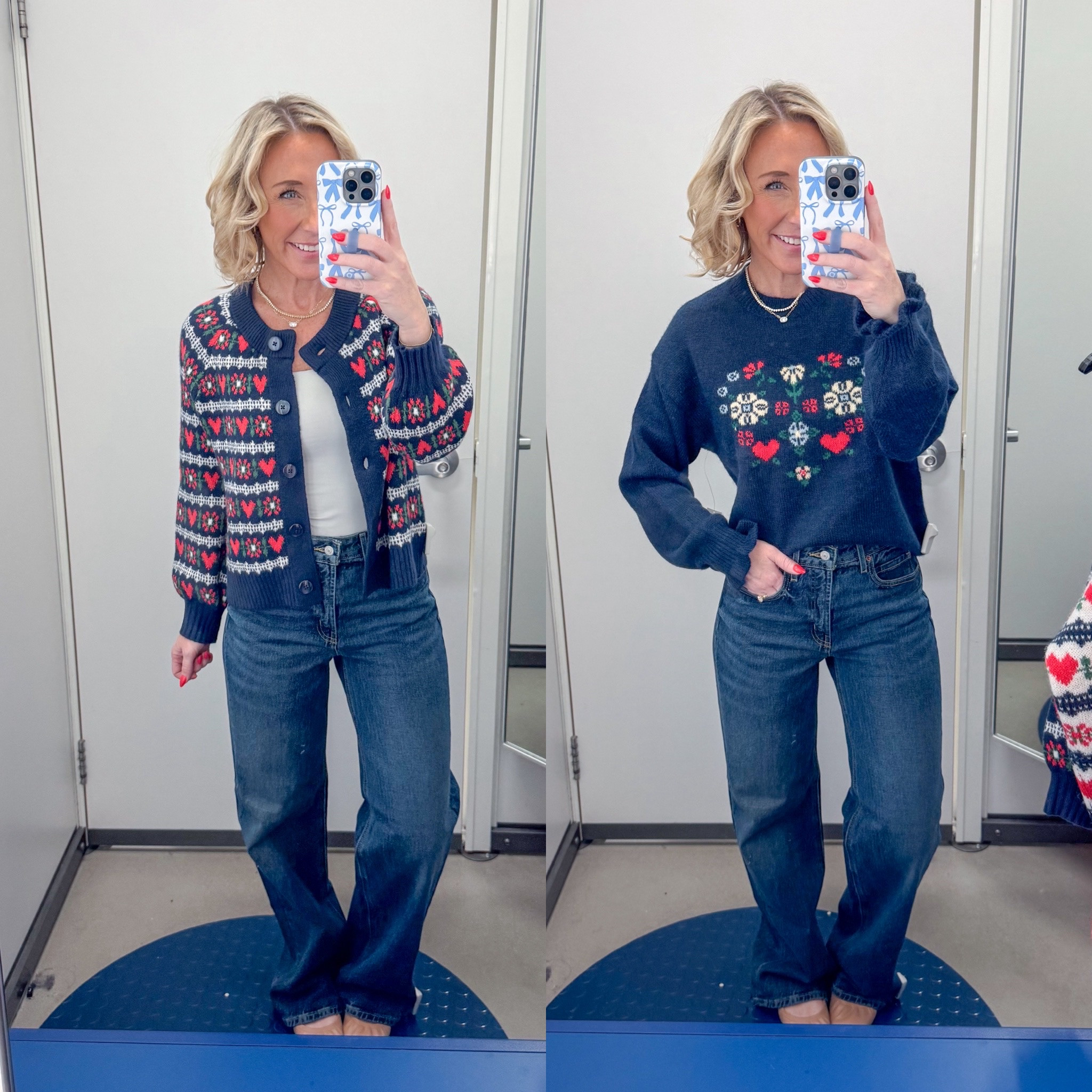 Old Navy - heart sweaters (Everything Extra 15% Off $80+ at Checkout) 

SoSoft Crew-Neck Printed Cardigan - Size Small. 

Extra High-Waisted Wide-Leg Jeans - size 0. Currently 30% off. 

Crew-Neck Graphic Sweater - size Small. Currently 50% off.
 

 

#LTKSaleAlert #LTKFindsUnder50 #LTKSeasonal