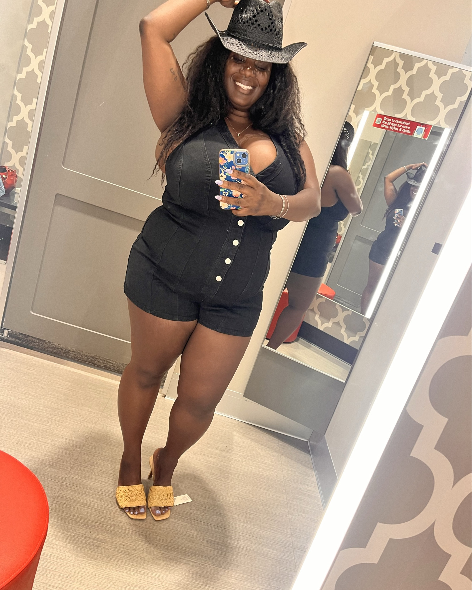 Women’s Halter Denim Romper - Universal Thread | Target 🎯 

Perfect for the Beyonce Cowboy Carter Concert 🤠 

Comes in sizes 00-30. I am wearing size 17. TTS

#LTKSaleAlert #LTKPlusSize #LTKStyleTip