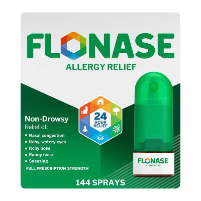 Flonase Allergy Relief Fluticasone Nasal Spray - 24 Hour Non-Drowsy Allergy Medicine - Metered Nasal Spray - 144 Sprays/0.62 fl oz | Target