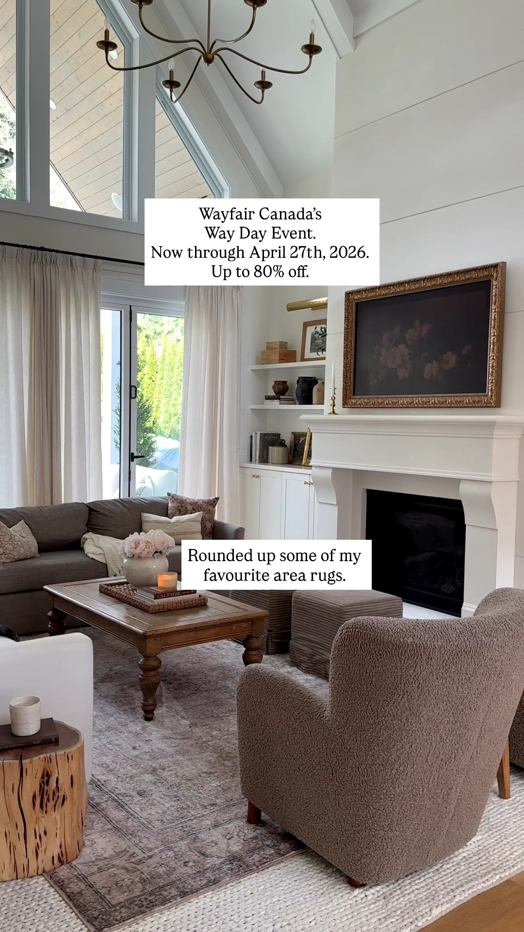 Now is the perfect time to shop for furniture, rugs, decor, lighting and more during
Wayfair Canada’s Way Day Event. Now through April 27th, 2026. Lots of incredible savings, up to 80% off. @wayfaircanada #WayfairCAHome #WayfairCAPartner