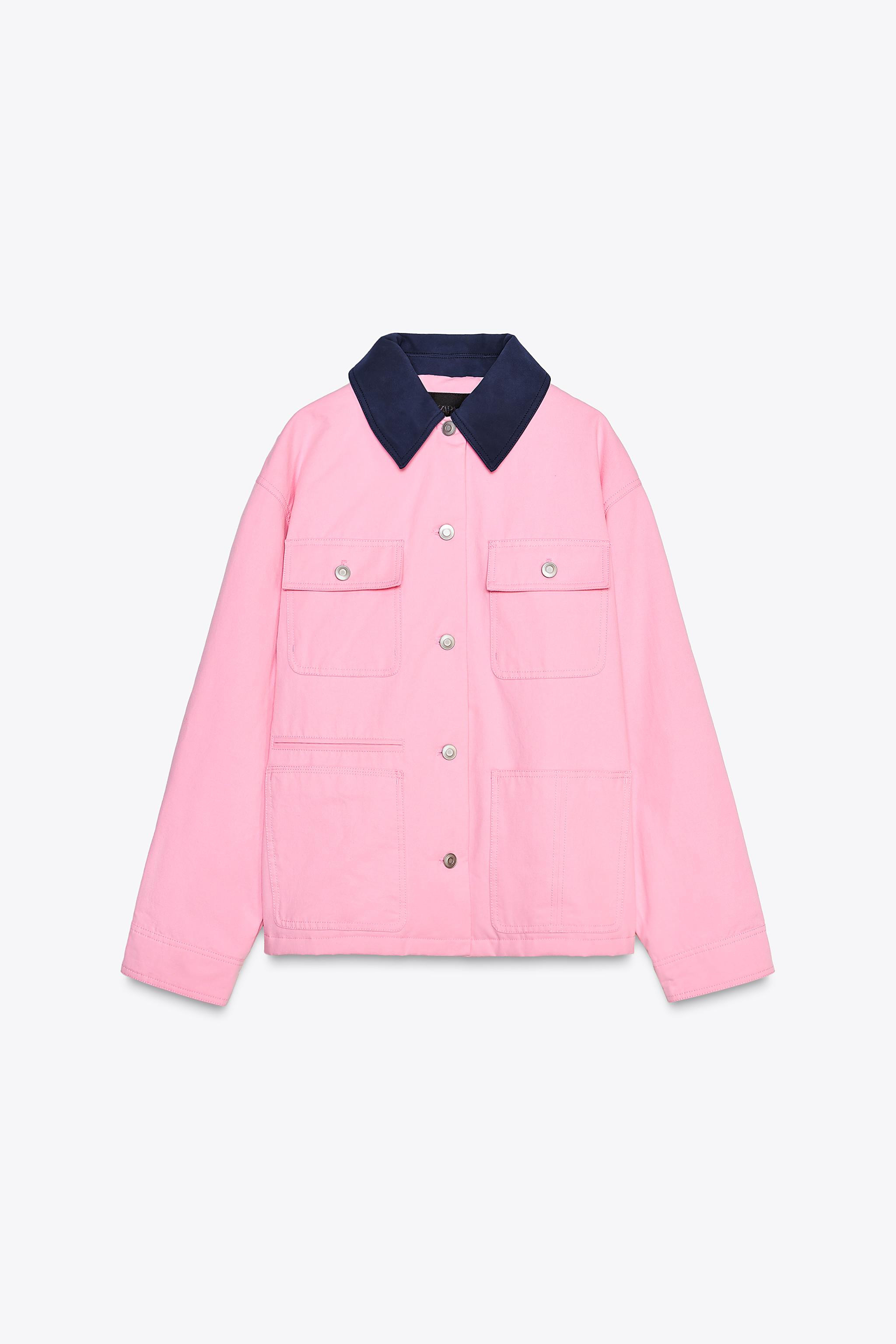 CONTRAST COLLAR JACKET | Zara US