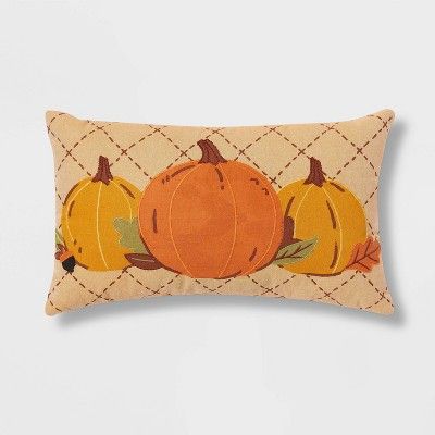 Pumpkin Lumbar Throw Pillow Orange | Target