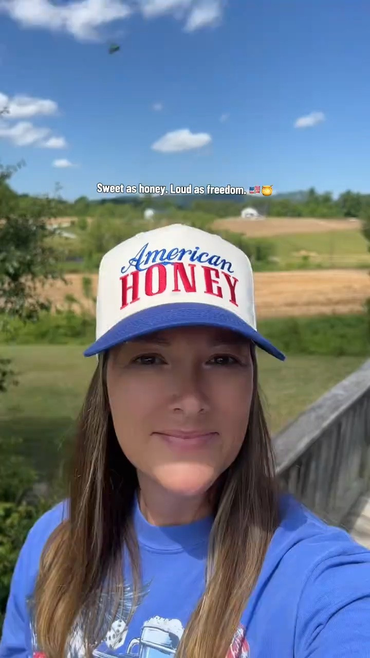 Sweet as honey and full of American sass. 🇺🇸🍯 The American Honey trucker hat is the perfect patriotic accessory for summer BBQs, lake days, concerts, and all your red, white, and blue outfits.

Use my code JESSIEHEATHERLY for 20% off your order at  Willow Boutique￼. ❤️🤍💙✨

#LTKStyle #PatrioticFashion #AmericanHoney #TruckerHatStyle #SummerAccessories #WillowBoutique

#LTKmomlife