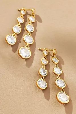 Double Crystal Tiered Drop Earrings | Anthropologie (US)