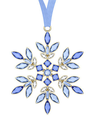 Blue Crystal Hanging Snowflake Ornament | Macy's
