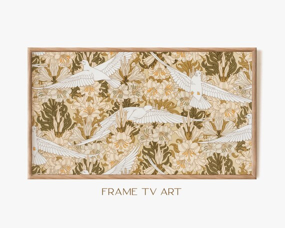 Samsung Frame TV Art | Frame TV Art 4K | Art Nouveau TV Art | Vintage Poster Tv Wallpaper | Digit... | Etsy (US)