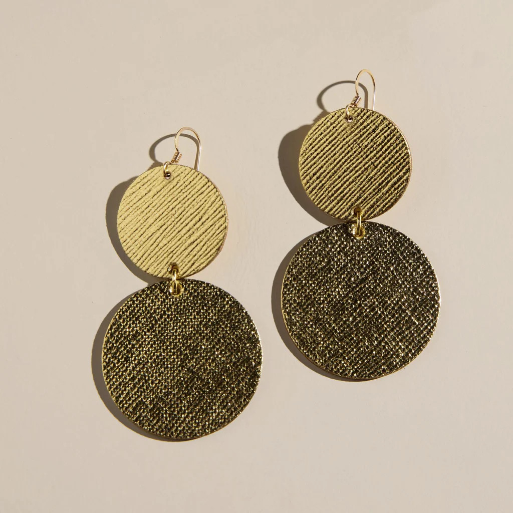 Gold Leaf Devon | Nickel and Suede