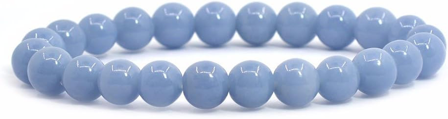 Justinstones Gem Semi Precious Gemstone 8mm Round Beads Stretch Bracelet 7 Inch Unisex | Amazon (US)