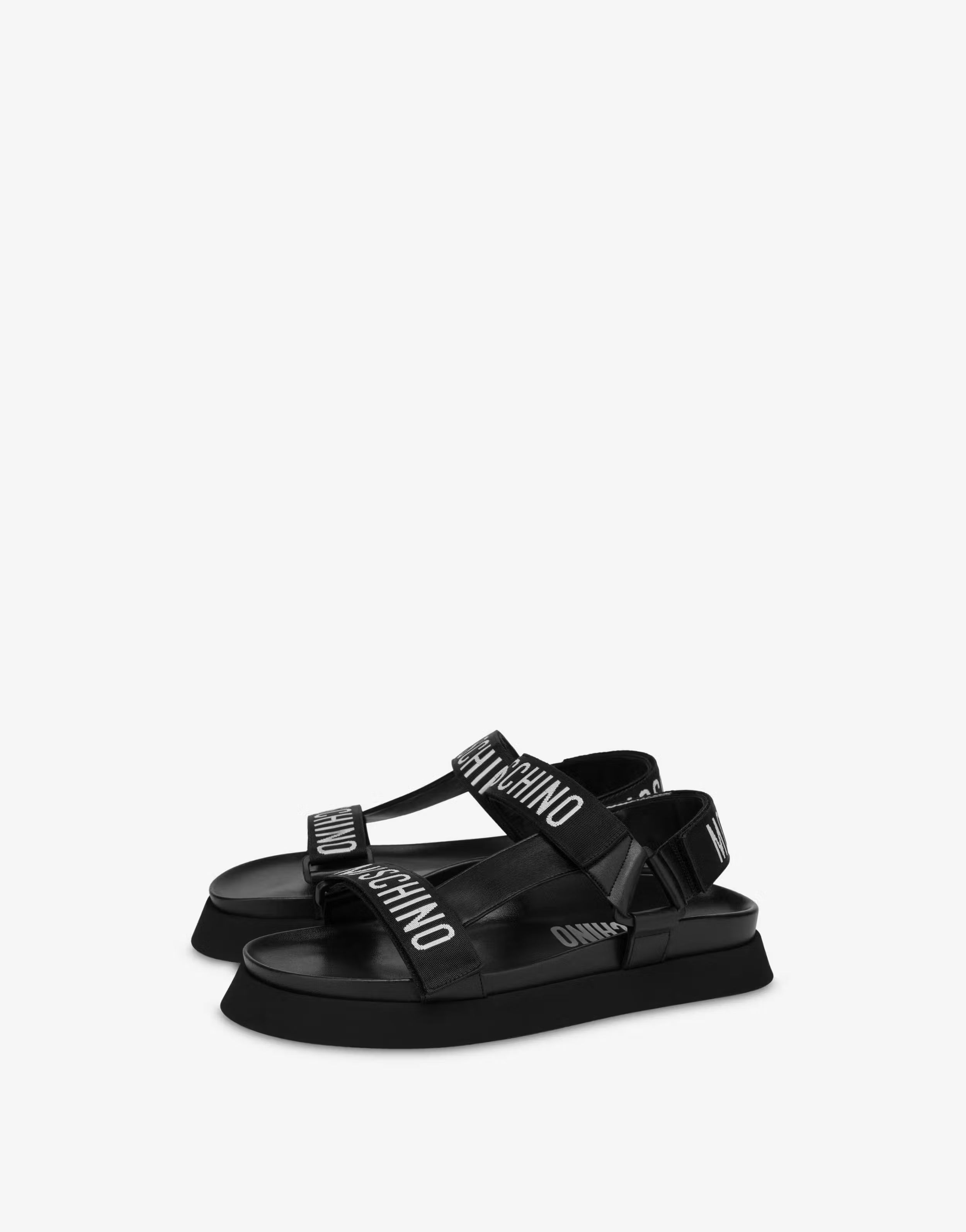 Logo Tape Platform Sandals | Moschino