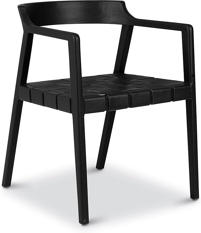 POLY & BARK Abril Teak Dining Chair, Black | Amazon (US)