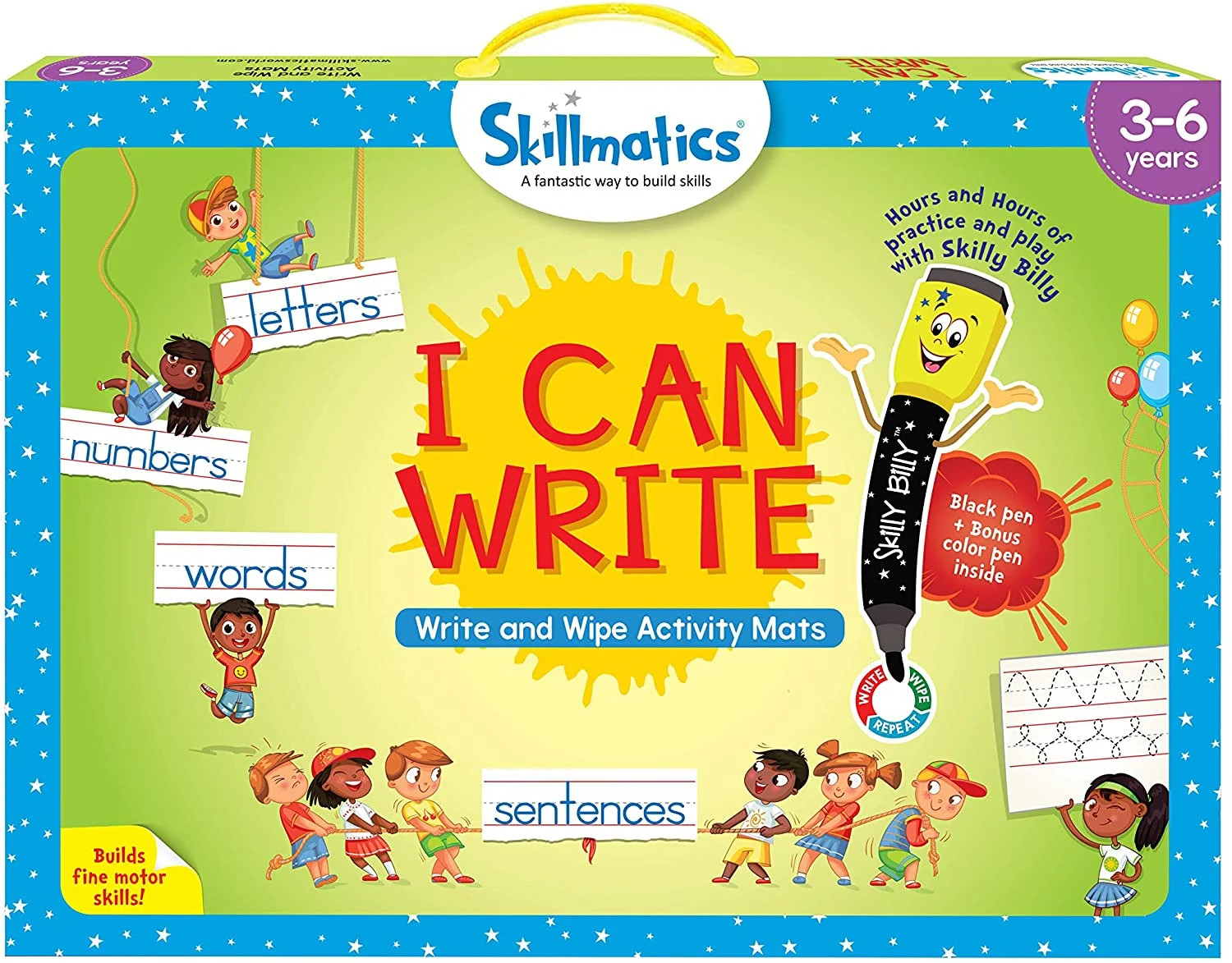 Skillmatics I Can Write Write and Wipe Activity Mats, with 6 Double-Sided Mats | Walmart (US)