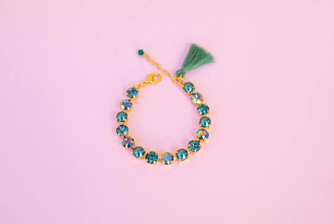 8mm Evergreen Wonderland Bracelet - optional tassel | Etsy (US)